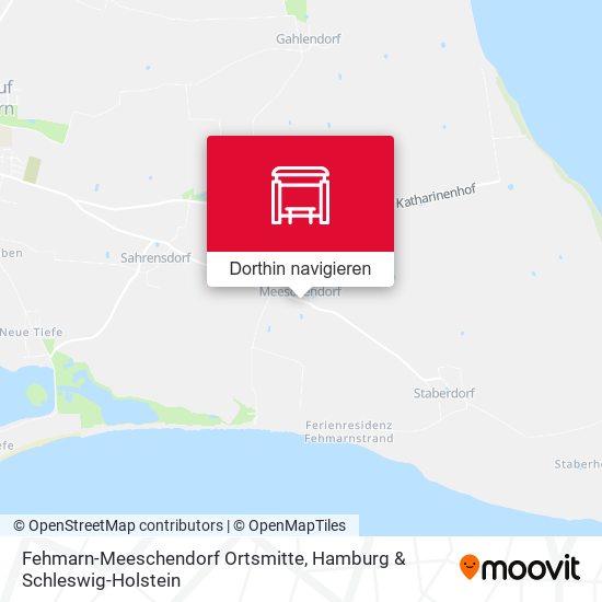 Fehmarn-Meeschendorf Ortsmitte Karte
