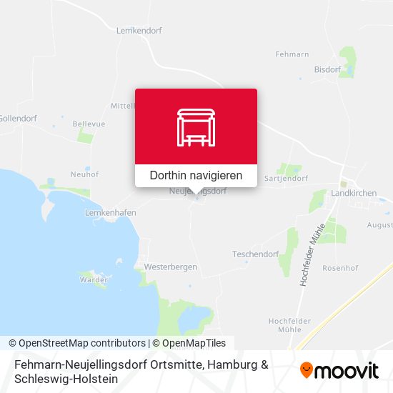 Fehmarn-Neujellingsdorf Ortsmitte Karte