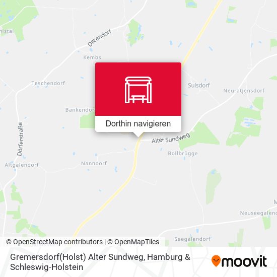 Gremersdorf(Holst) Alter Sundweg Karte