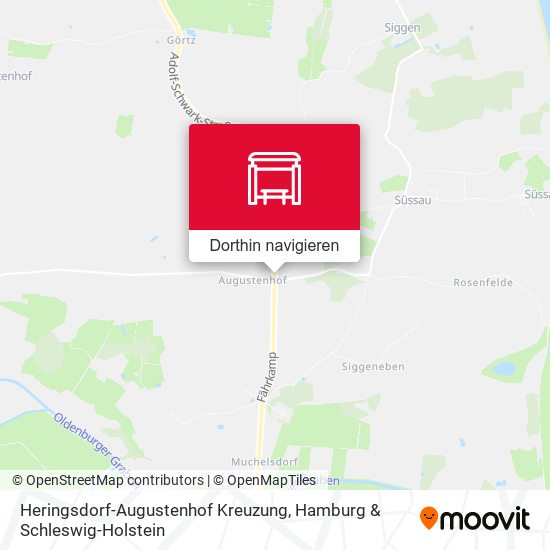 Heringsdorf-Augustenhof Kreuzung Karte