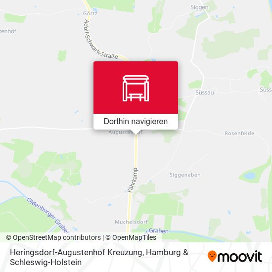 Heringsdorf-Augustenhof Kreuzung Karte