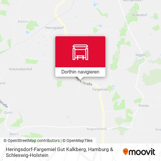 Heringsdorf-Fargemiel Gut Kalkberg Karte