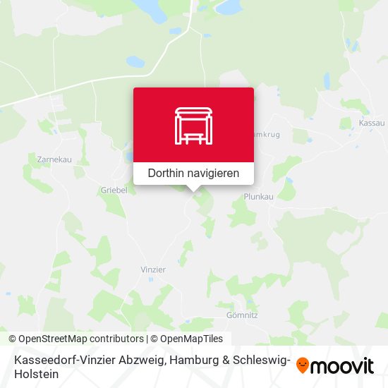 Kasseedorf-Vinzier Abzweig Karte