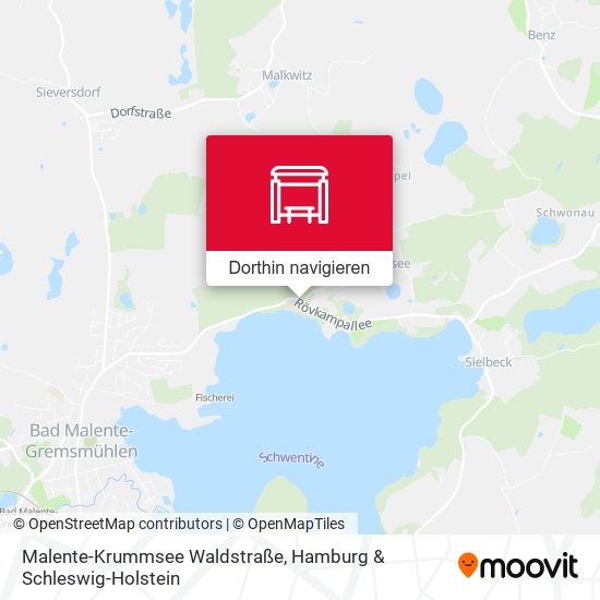 Malente-Krummsee Waldstraße Karte