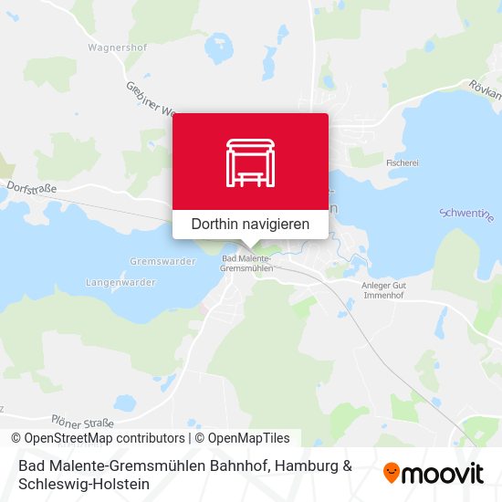Bad Malente-Gremsmühlen Bahnhof Karte