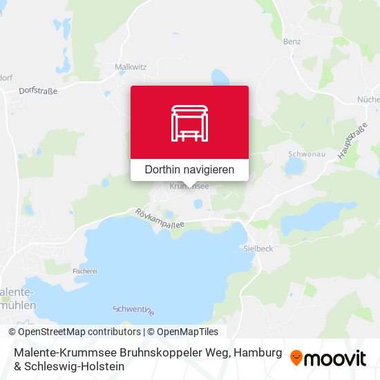 Malente-Krummsee Bruhnskoppeler Weg Karte