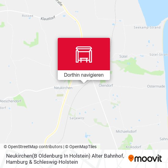 Neukirchen(B Oldenburg In Holstein) Alter Bahnhof Karte