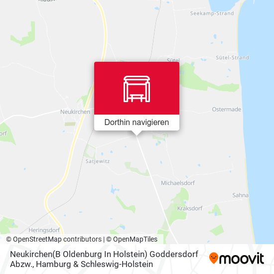 Neukirchen(B Oldenburg In Holstein) Goddersdorf Abzw. Karte