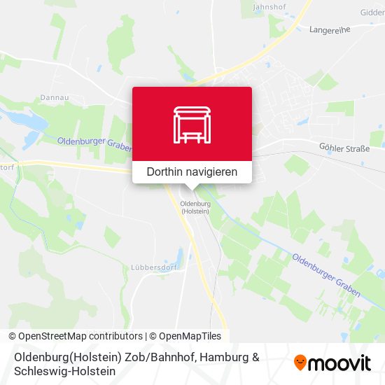 Oldenburg(Holstein) Zob / Bahnhof Karte