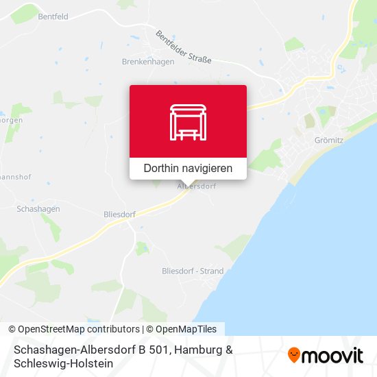 Schashagen-Albersdorf B 501 Karte
