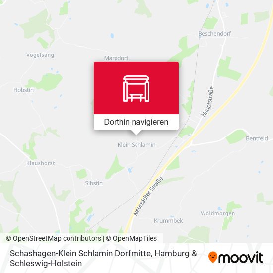 Schashagen-Klein Schlamin Dorfmitte Karte
