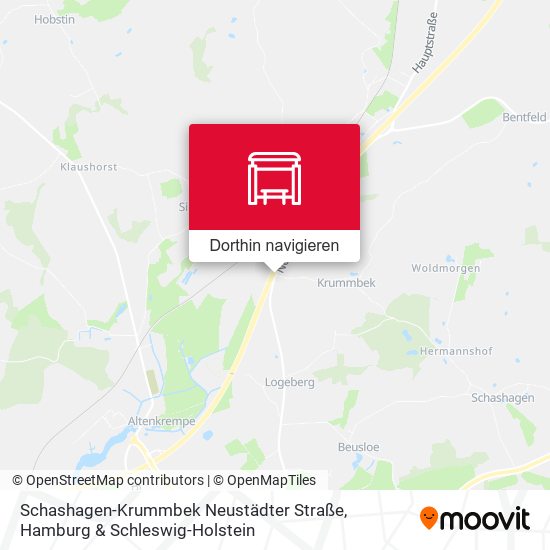 Schashagen-Krummbek Neustädter Straße Karte