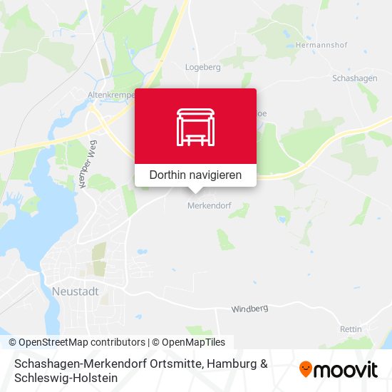Schashagen-Merkendorf Ortsmitte Karte