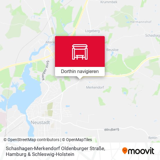 Schashagen-Merkendorf Oldenburger Straße Karte