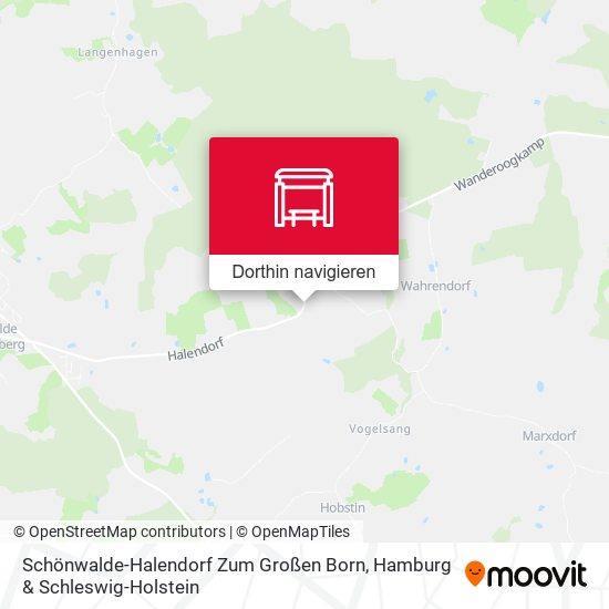 Schönwalde-Halendorf Zum Großen Born Karte