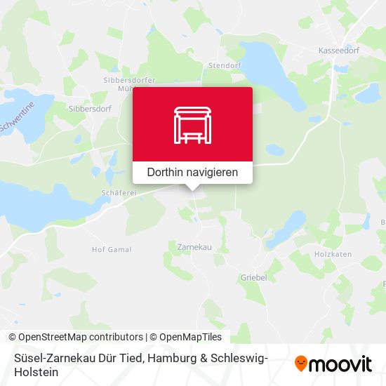 Süsel-Zarnekau Dür Tied Karte