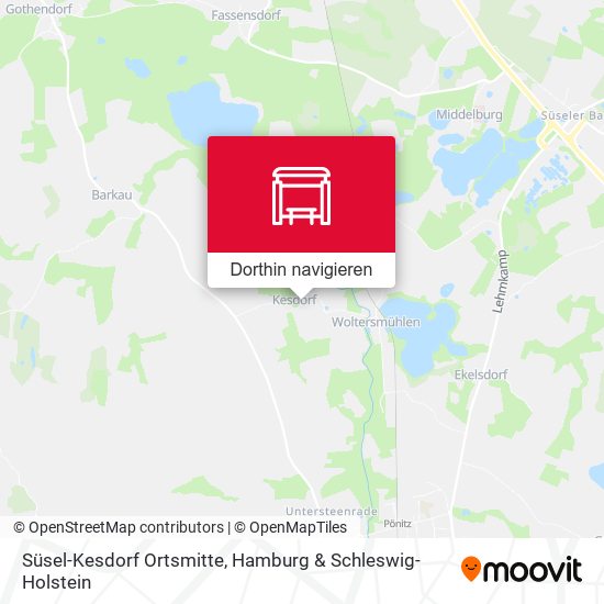 Süsel-Kesdorf Ortsmitte Karte