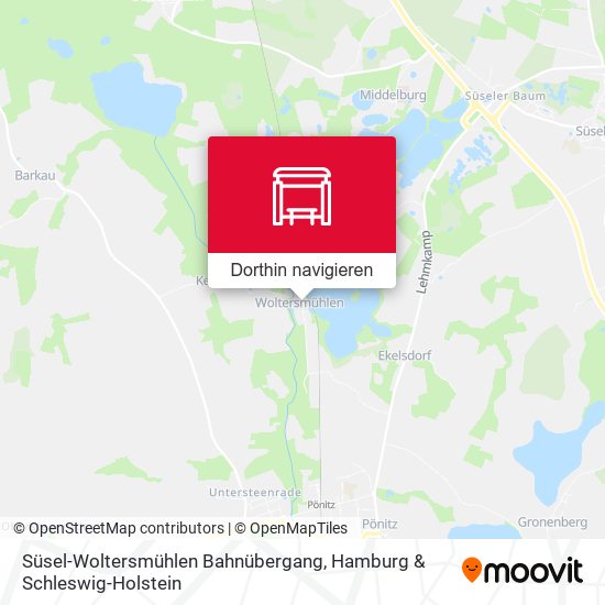Süsel-Woltersmühlen Bahnübergang Karte
