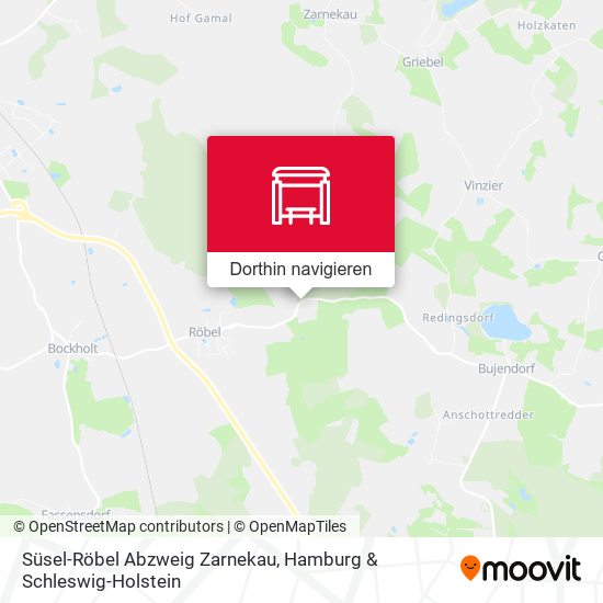Süsel-Röbel Abzweig Zarnekau Karte