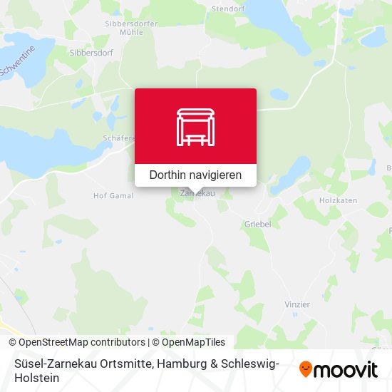 Süsel-Zarnekau Ortsmitte Karte