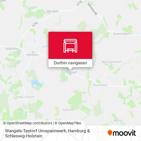 Wangels-Testorf Umspannwerk Karte