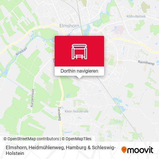 Elmshorn, Heidmühlenweg Karte