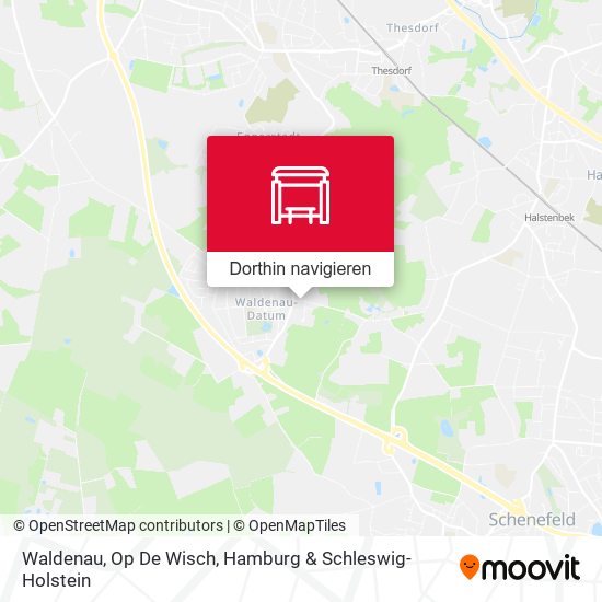 Waldenau, Op De Wisch Karte