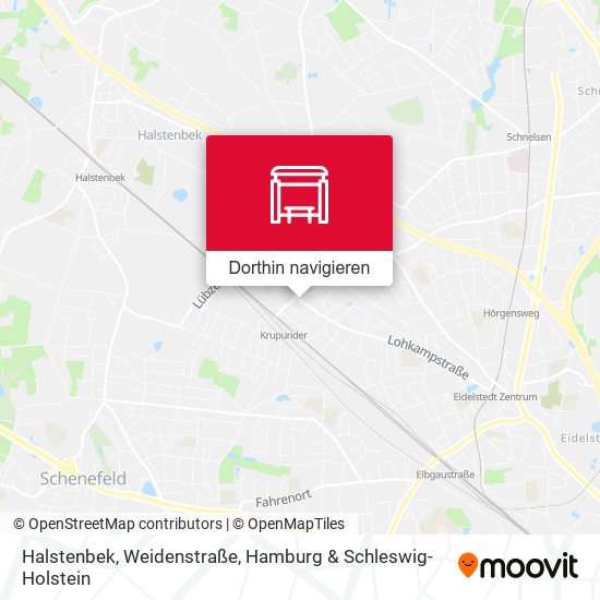 Halstenbek, Weidenstraße Karte