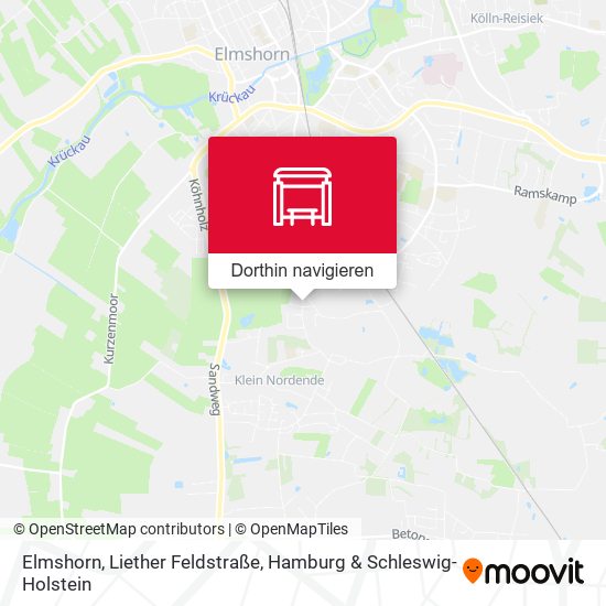 Elmshorn, Liether Feldstraße Karte