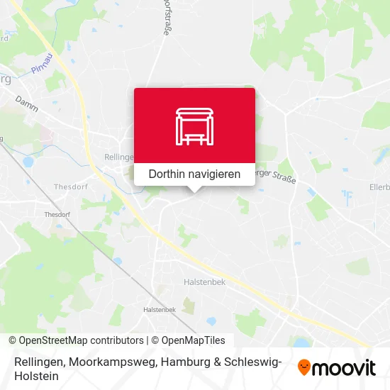 Rellingen, Moorkampsweg Karte