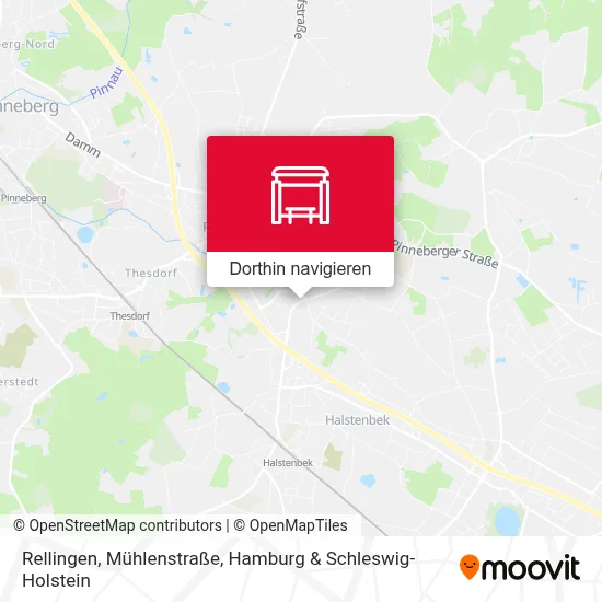 Rellingen, Mühlenstraße Karte