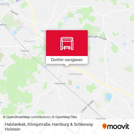 Halstenbek, Königstraße Karte
