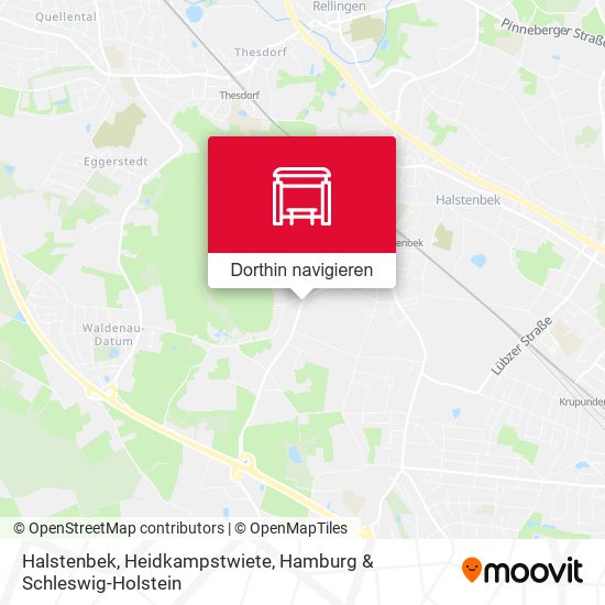 Halstenbek, Heidkampstwiete Karte