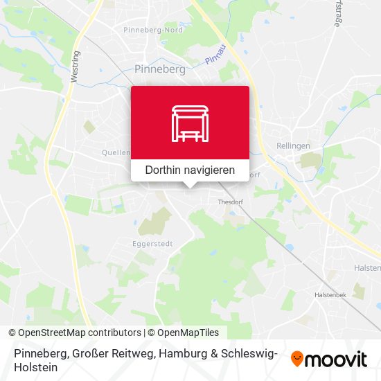 Pinneberg, Großer Reitweg Karte