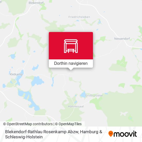 Blekendorf-Rathlau Rosenkamp Abzw Karte