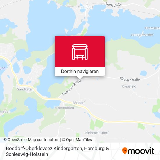 Bösdorf-Oberkleveez Kindergarten Karte