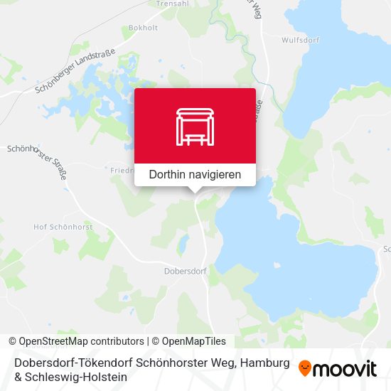 Dobersdorf-Tökendorf Schönhorster Weg Karte