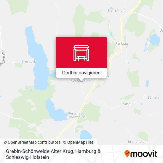 Grebin-Schönweide Alter Krug Karte