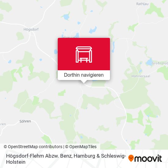 Högsdorf-Flehm Abzw. Benz Karte