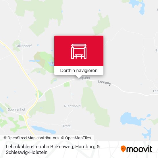 Lehmkuhlen-Lepahn Birkenweg Karte