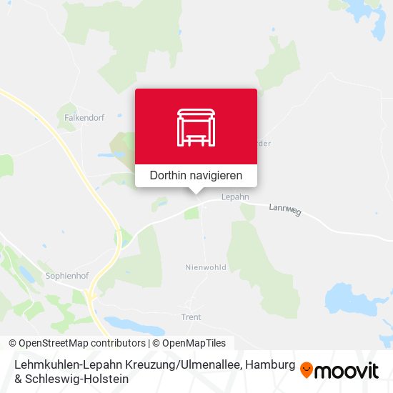 Lehmkuhlen-Lepahn Kreuzung / Ulmenallee Karte