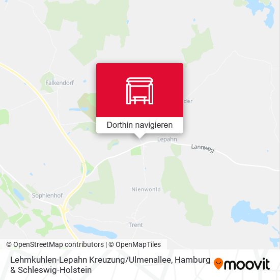 Lehmkuhlen-Lepahn Kreuzung / Ulmenallee Karte
