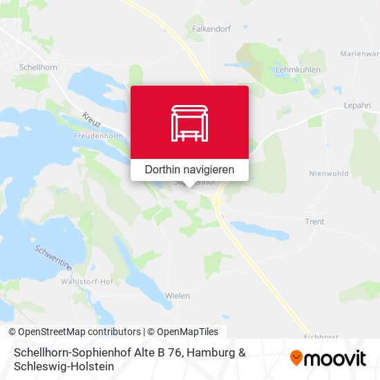 Schellhorn-Sophienhof Alte B 76 Karte