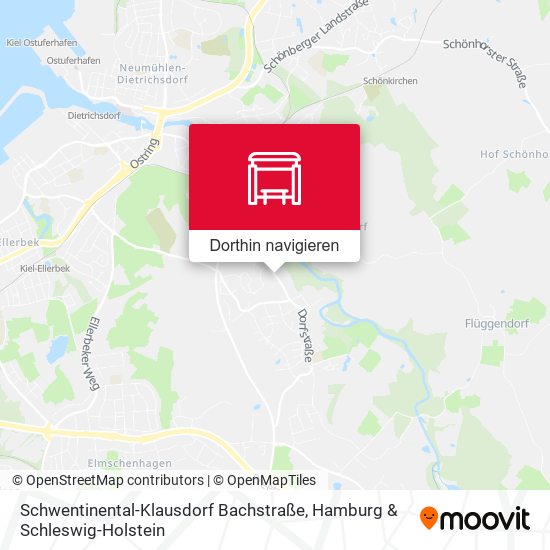 Schwentinental-Klausdorf Bachstraße Karte