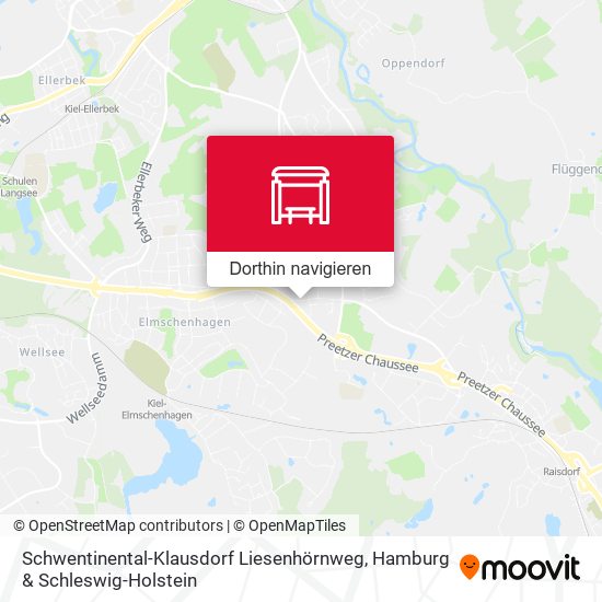 Schwentinental-Klausdorf Liesenhörnweg Karte