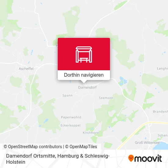 Damendorf Ortsmitte Karte