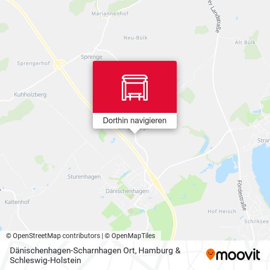Dänischenhagen-Scharnhagen Ort Karte
