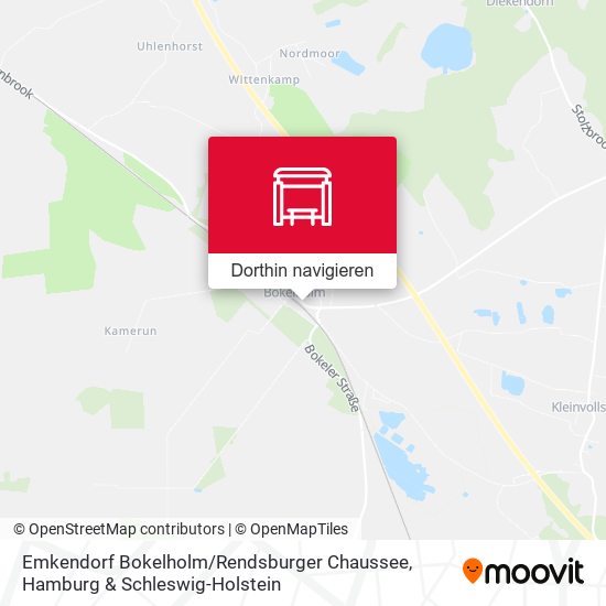 Emkendorf Bokelholm / Rendsburger Chaussee Karte