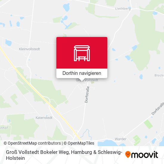 Groß Vollstedt Bokeler Weg Karte