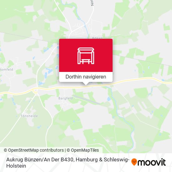 Aukrug Bünzen/An Der B430 Karte